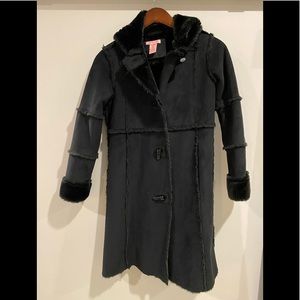 Girls winter dress coat black size 10/12